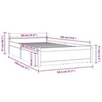 vidaXL Cadre de lit avec tiroirs 90x190 cm Simple