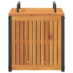 vidaXL Boîte à coussins d'extérieur bois d'acacia solide et acier
