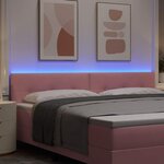 vidaXL Tête de lit LED avec des lumières à LED Rose 200 cm Polyester