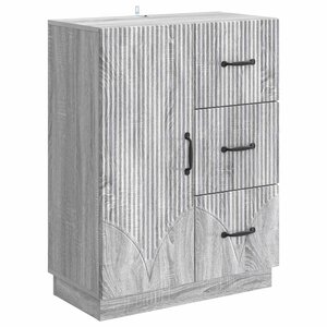 vidaXL Buffet Sonoma gris 66 x 34 5 x 87 cm Bois d'ingénierie