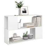 Vidaxl bibliothèque blanc 100x24x63 cm aggloméré