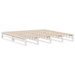 vidaXL Lit bibliothèque sans matelas blanc 180x200 cm bois massif