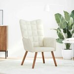 vidaXL Chaise de relaxation crème velours