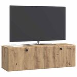 vidaXL Meuble TV mural 98 x 31 x 30 cm Chêne artisanal
