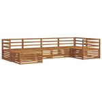 vidaXL Ensemble de canapés d'extérieur 6 pc Naturel