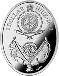 Pièce de monnaie en Argent 1 Dollar g 16.81 Millésime 2023 Faberge Eggs CRADLE GARLANDS