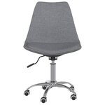 vidaXL Chaises pivotantes à manger lot de 6 Gris clair Tissu