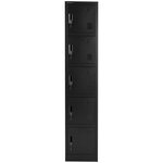 Casier métallique 5 étagères verrouillable 100 kg tôle d'acier laminé à froid anthracite noir 14_0008547
