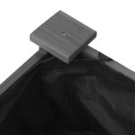 vidaXL Jardinière sur roues avec doublure gris 71x37x80 cm bois sapin