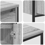 vidaXL Ensemble de mobilier de salle de bain 3 Pièces Gris Sonoma et noir