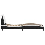 vidaXL Cadre de lit sans matelas noir et blanc 90x200 cm similicuir