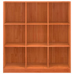 vidaXL Bibliothèque Brun cire 104 x 33 x 110 cm Pin massif