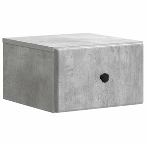 vidaXL Cabinet de chevet mural Gris béton 34 5 x 33 x 20 cm