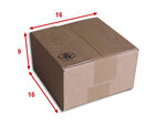 Lot de 25 boîtes carton (n°3) format 160x160x90 mm