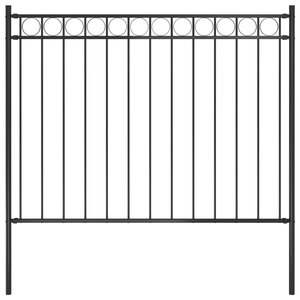 vidaXL Clôture de jardin Acier 1 7x1 m Noir