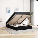 VidaXL Cadre de lit ottoman avec matelas noir 140x200 cm velours