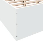 vidaXL Cadre de lit sans matelas blanc 135x190 cm