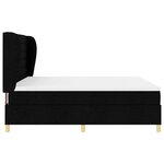 vidaXL Lit à ressorts avec matelas gris foncé 90x190 cm Noir tissu