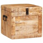 vidaXL Boîte de rangement avec stockage Marron Bois de mangue massif