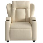 vidaXL Fauteuil inclinable en tissu crème