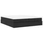 VidaXL Cadre de lit ottoman avec matelas noir 200x200 cm similicuir