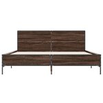 vidaXL Cadre de lit sans matelas chêne marron 140x200 cm