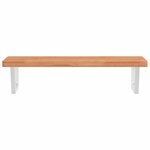 vidaXL Étagère de vasque murale acier et bois massif de hêtre