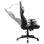 Vidaxl chaise de jeu noir et blanc cuir artificiel