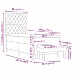 vidaXL Lit à Ressorts avec Matelas & Banc Vert Foncé 80x200 cm Velours