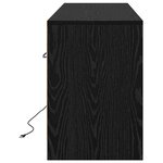 vidaXL Meuble TV Noir 139 5 x 34 x 50 cm Bois d'ingénierie