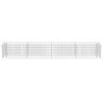 Vidaxl lit surélevé à gabion acier galvanisé 360x50x50 cm