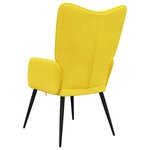 vidaXL Chaise de relaxation Jaune moutarde Tissu