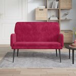 vidaXL Banc Rouge bordeaux 108x79x79 cm Velours
