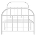 vidaXL Cadre de lit métal sans matelas avec pied de lit blanc 90x190cm