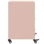 vidaXL Table de chevet rose 36x39x59 cm acier