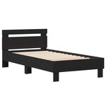 vidaXL Cadre de lit – Chêne noir  90x190 cm  en bois reconstitué.