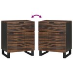 vidaXL Cabinet de chevet Noyer 50 x 33 x 60 cm bois de manguier massif