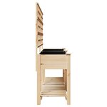 vidaXL Cache-pot de jardin avec étagère Beige 203.5 x 54 x 152.5 cm