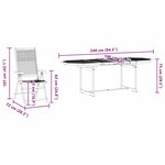 vidaXL Ensemble de salle à manger pour jardin 9 Pièces Marron