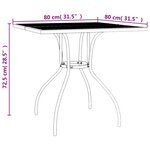 vidaXL Table de jardin anthracite 80x80x72 5 cm Treillis d'acier