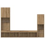 Meuble TV vidaXL avec lumières LED Chêne artisan 40.5x30x102 cm