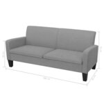 vidaXL Ensemble de canapés 2 Pièces tissu gris clair