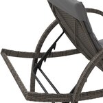 vidaXL Chaises longues lot de 2 avec coussins gris résine tressée