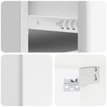 vidaXL Cabinet de chevet mural Blanc brillant 34 5 x 33 x 20 cm