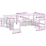 vidaXL Ensemble de canapé d'angle avec coussin 7 Pièces Naturel et Crème