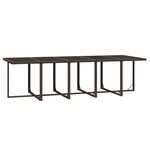 vidaXL Ensemble à dîner de jardin coussins 15Pièces Résine tressée Marron