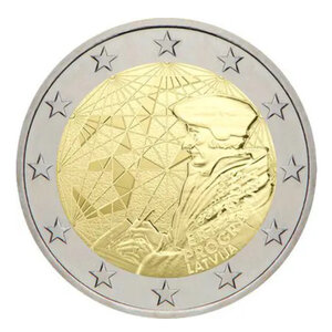 2 euros commémorative Lettonie 2022 - Erasmus.
