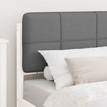 vidaXL Cadre de lit avec tête de lit rembourrée Gris clair