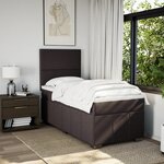 vidaXL Sommier à lattes de lit avec matelas Marron foncé 100x200 cm