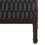 vidaXL Cloison de séparation 5 panneaux noir résine tressée